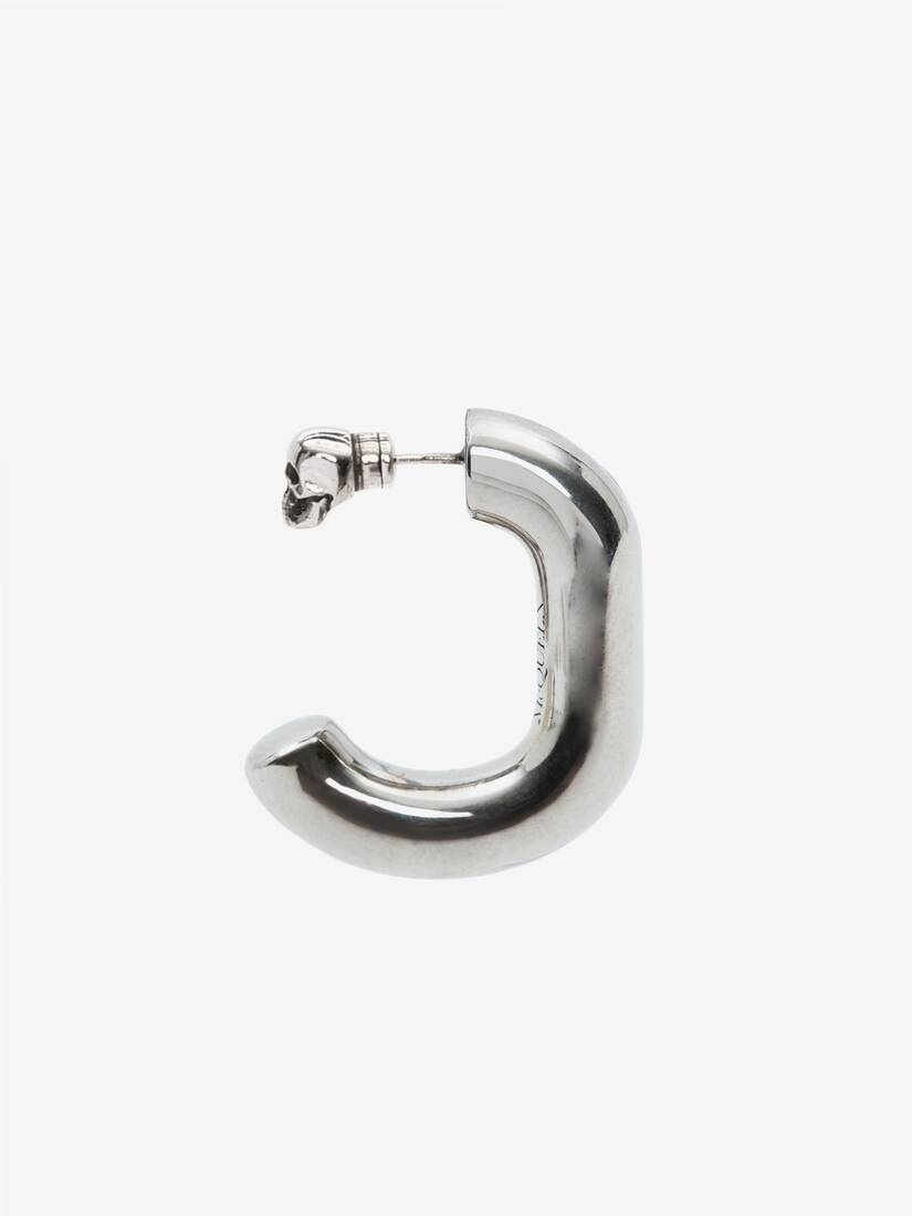 Single Hoop Earring in Antique Silver - 1