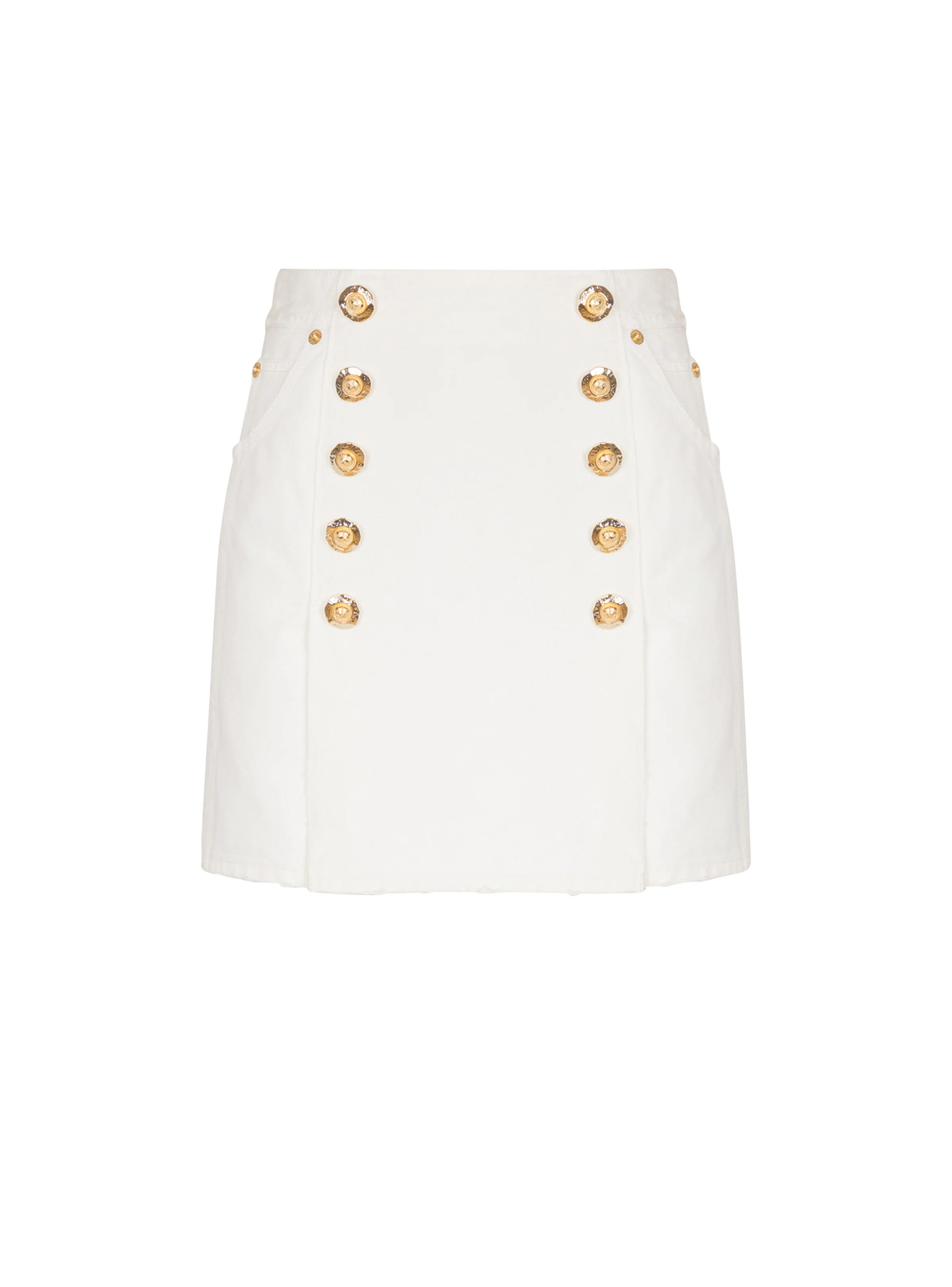 Short cotton canvas skirt - 1