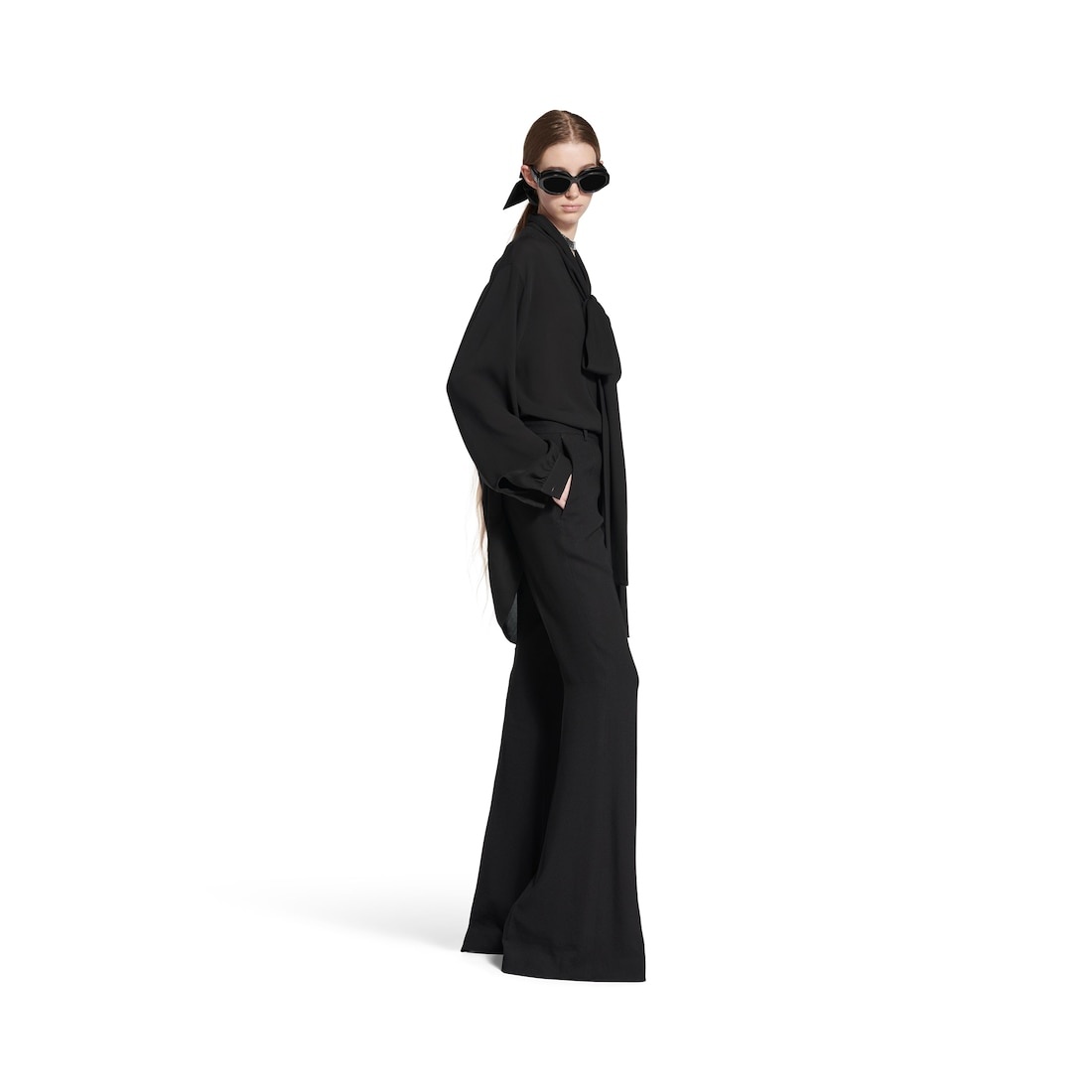 Women's Flared Pants in Black - 3