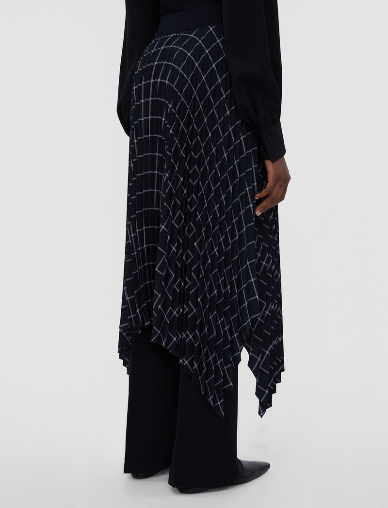 JOSEPH Printed Pleat Crepe Ade Skirt outlook