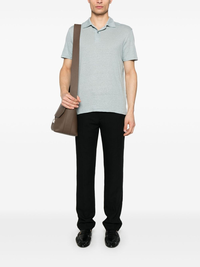 Sandro linen polo shirt outlook