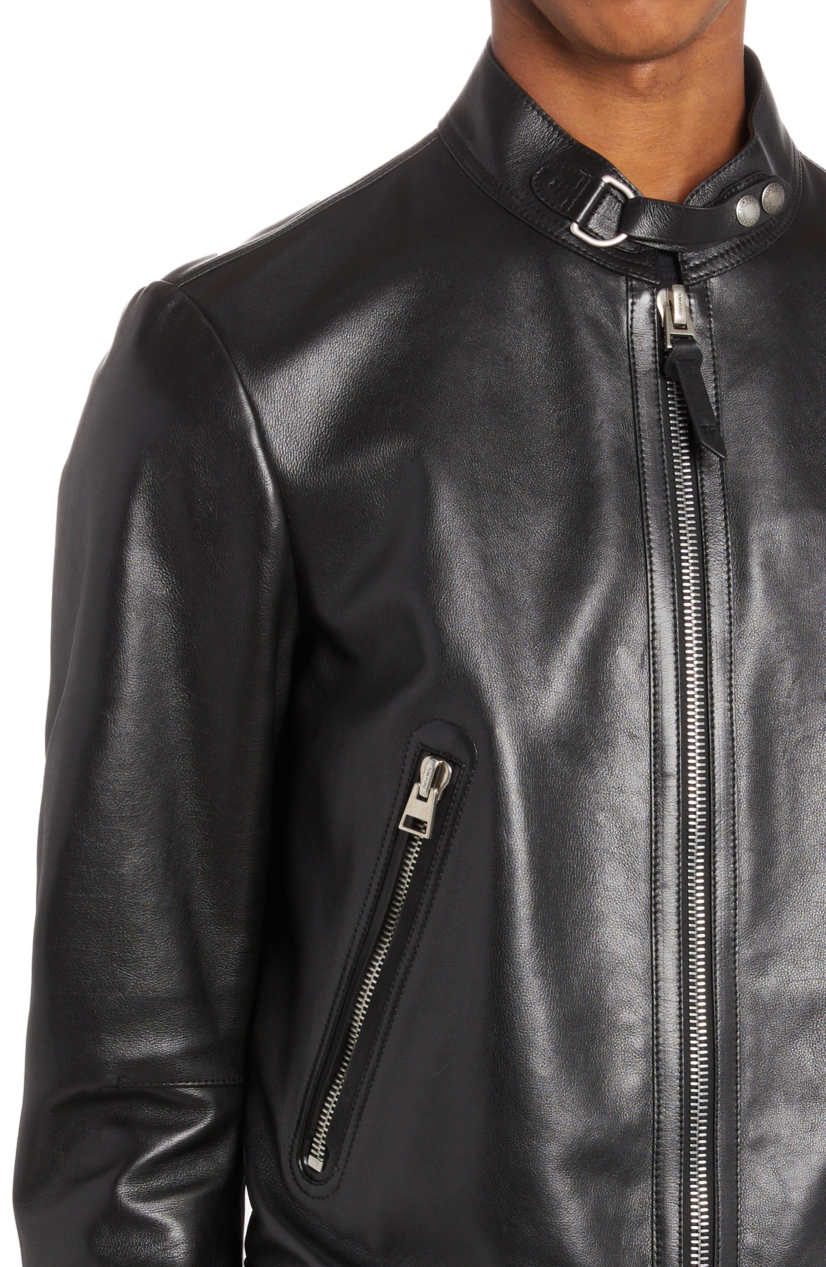 Plongé Leather Cafe Biker Jacket - 4