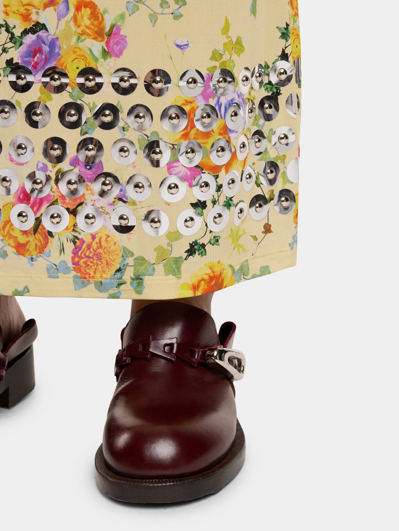 FLORAL LONG EMBELLISHED SKIRT IN SECOND SKIN JERSEY 4