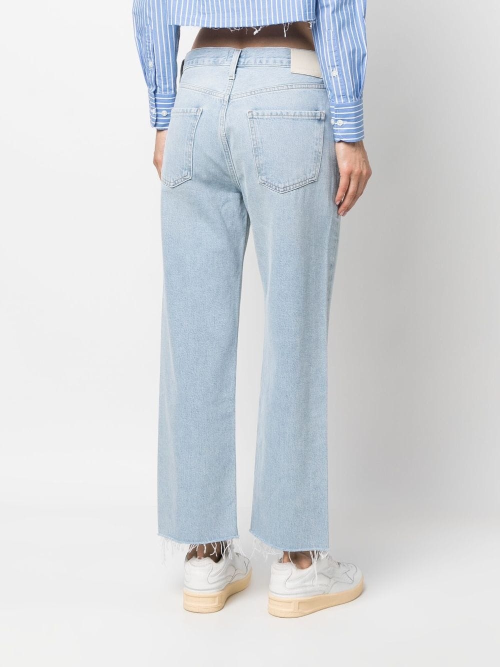 raw-cut hem straight-leg jeans - 4