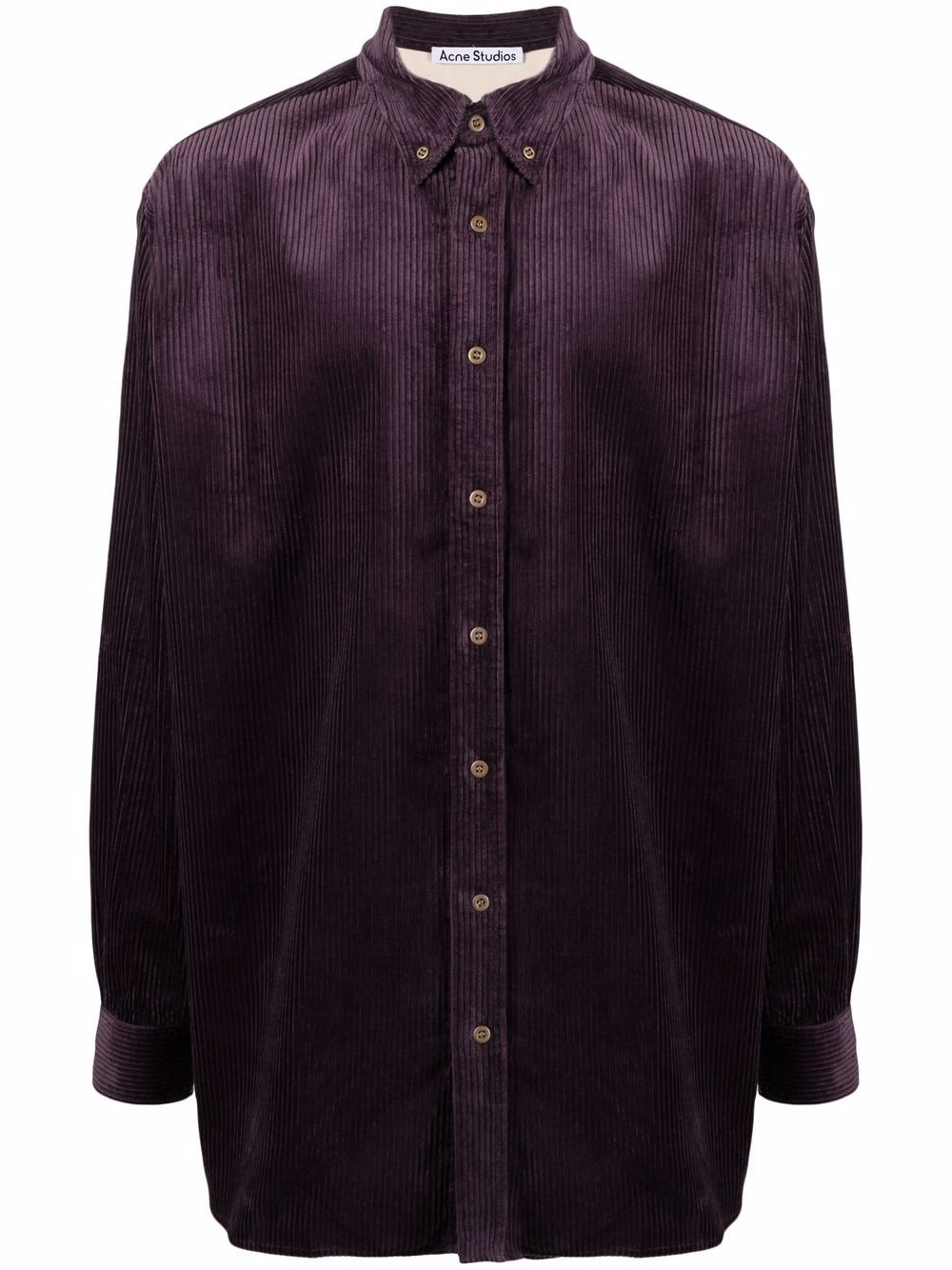 long-sleeved corduroy shirt - 1