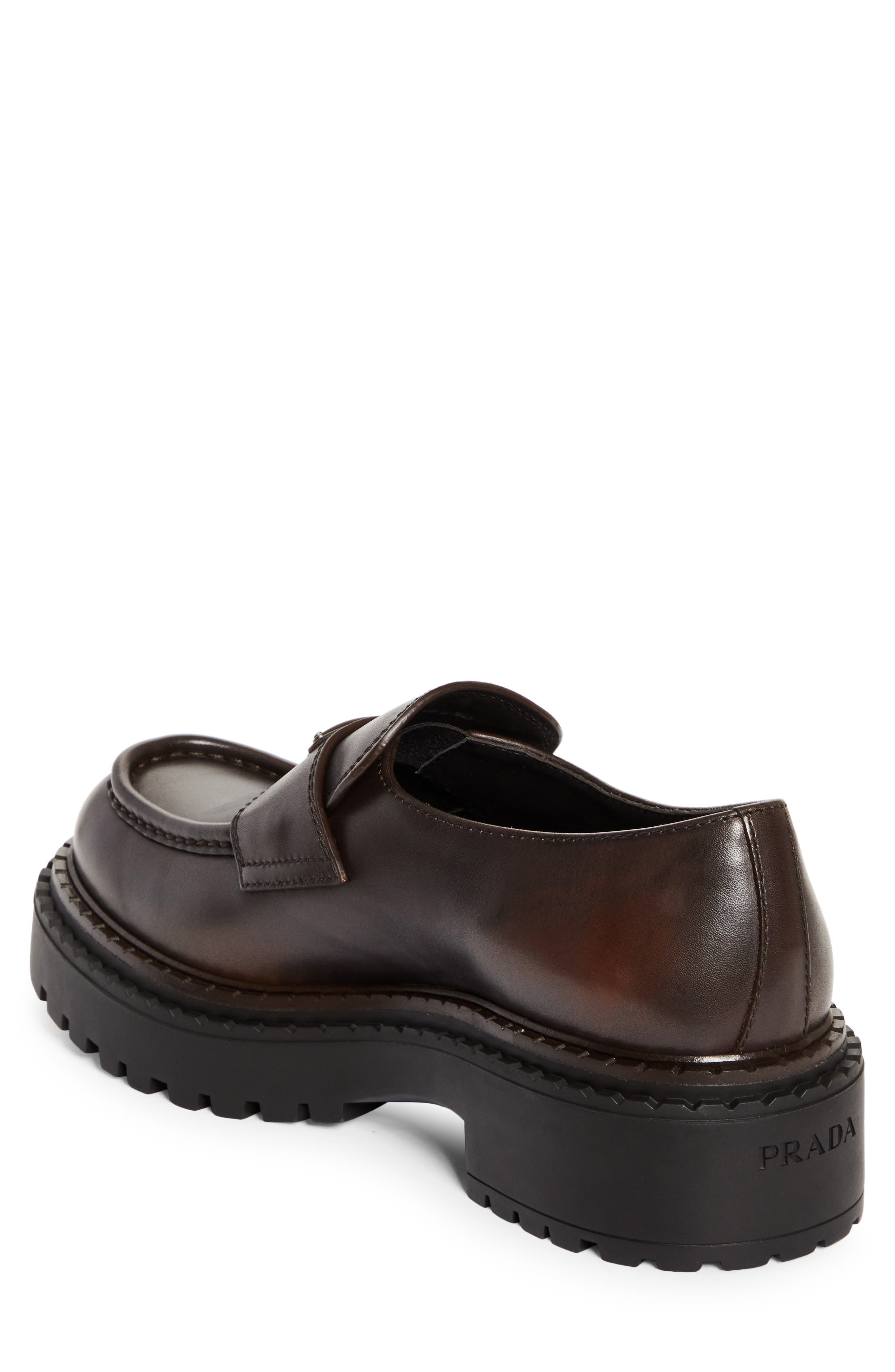 Prada Double Chocolate Platform Loafer in Moro at Nordstrom - 2