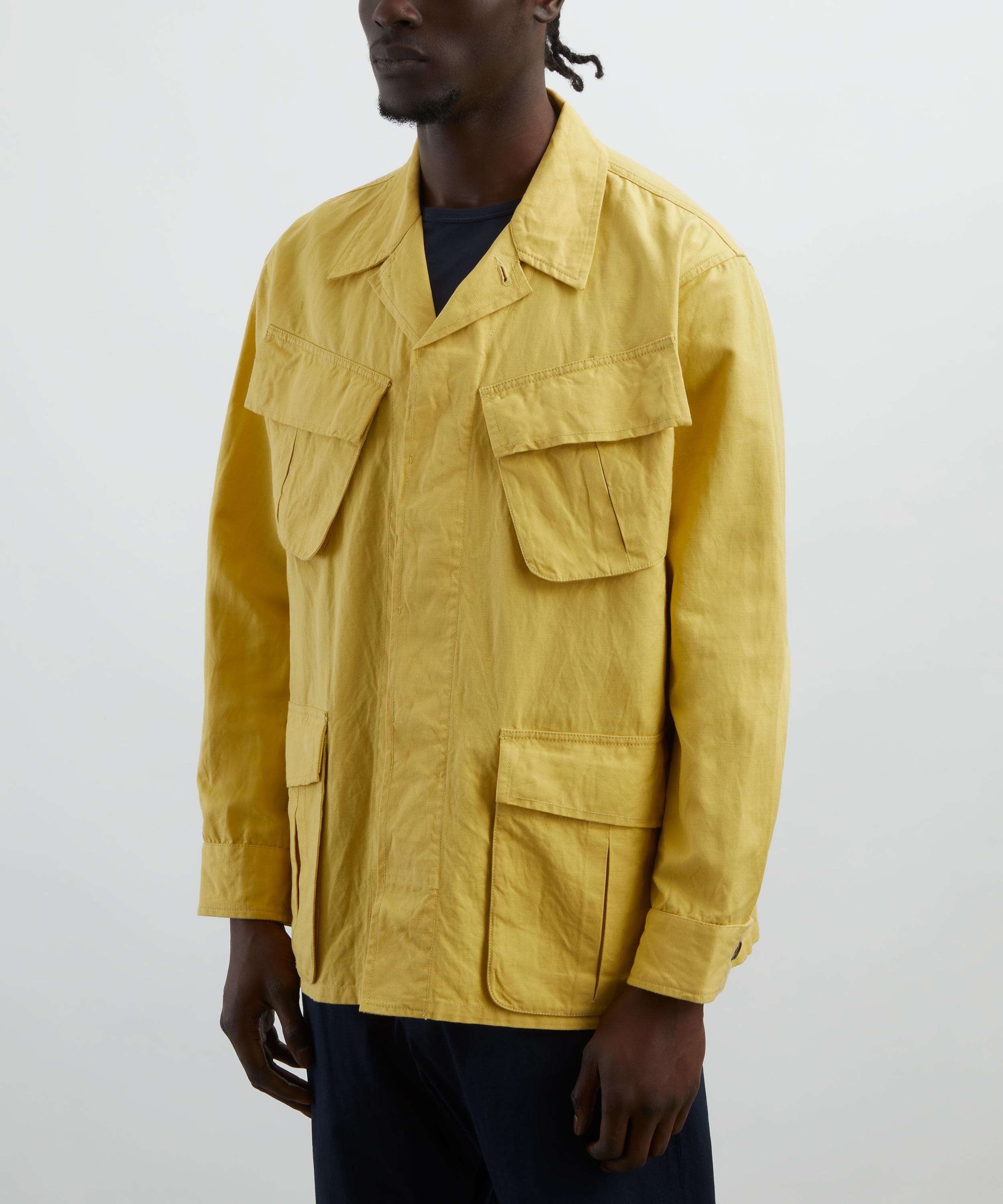 Lemon Linen Slub Weave Jungle Jacket - 3