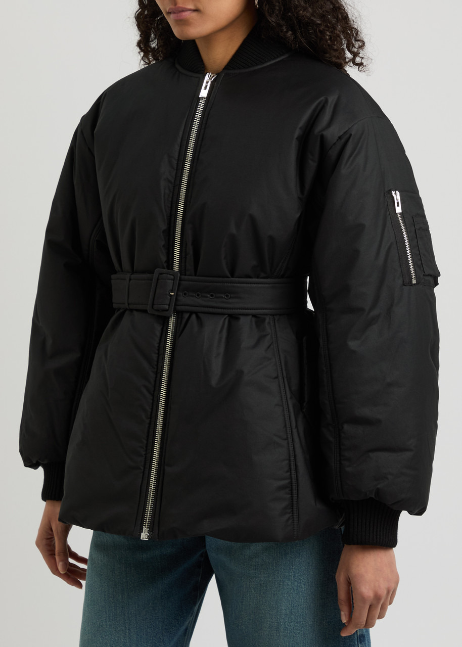 Alaïa Belted Cotton-blend Bomber Jacket - 2