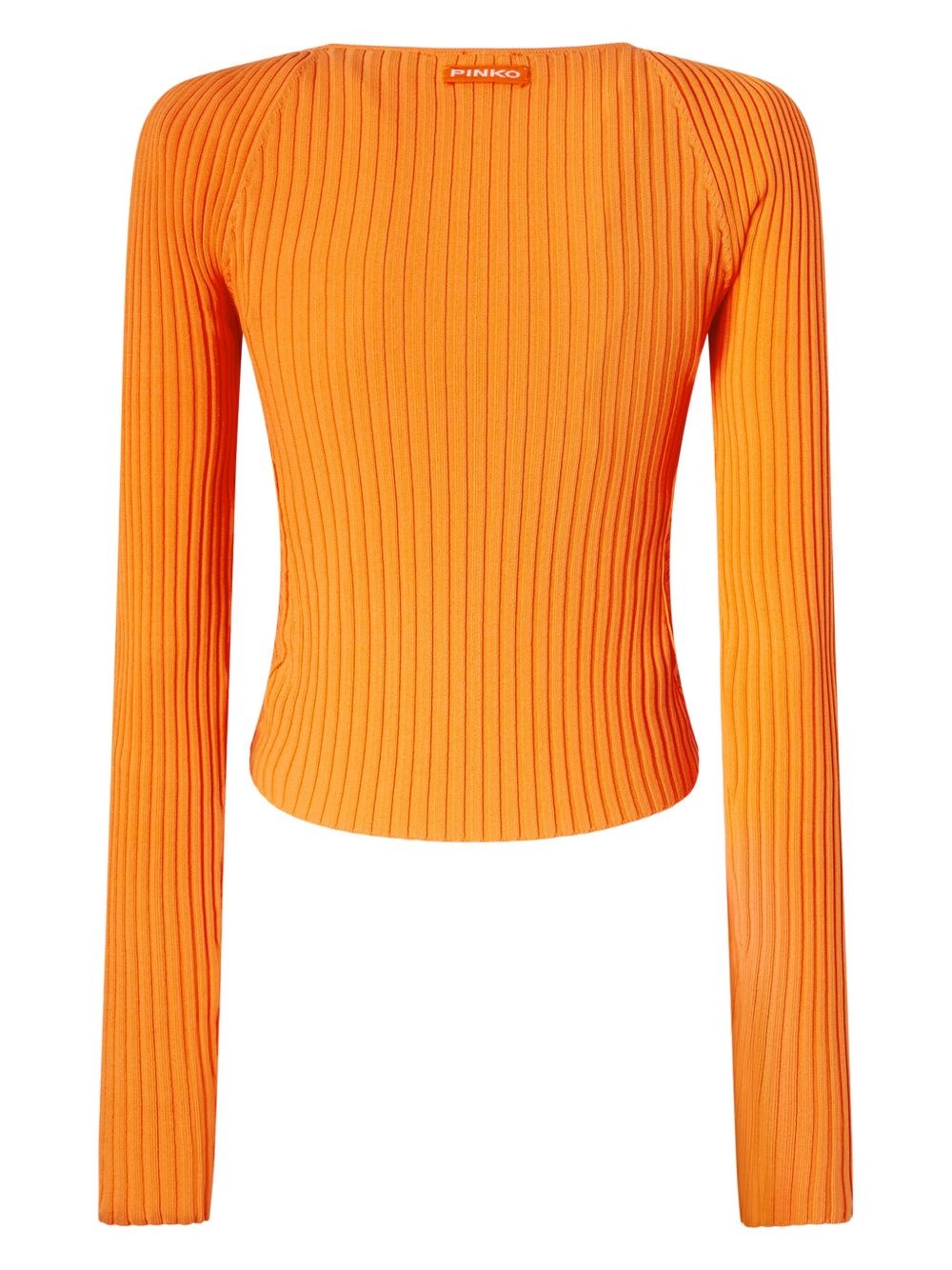 V-neck ribbed cardigan - 2