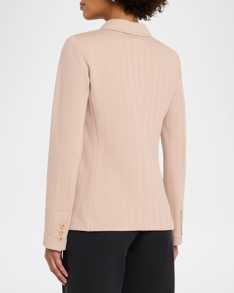 Chevron Jersey Single-Breasted Jacket 3