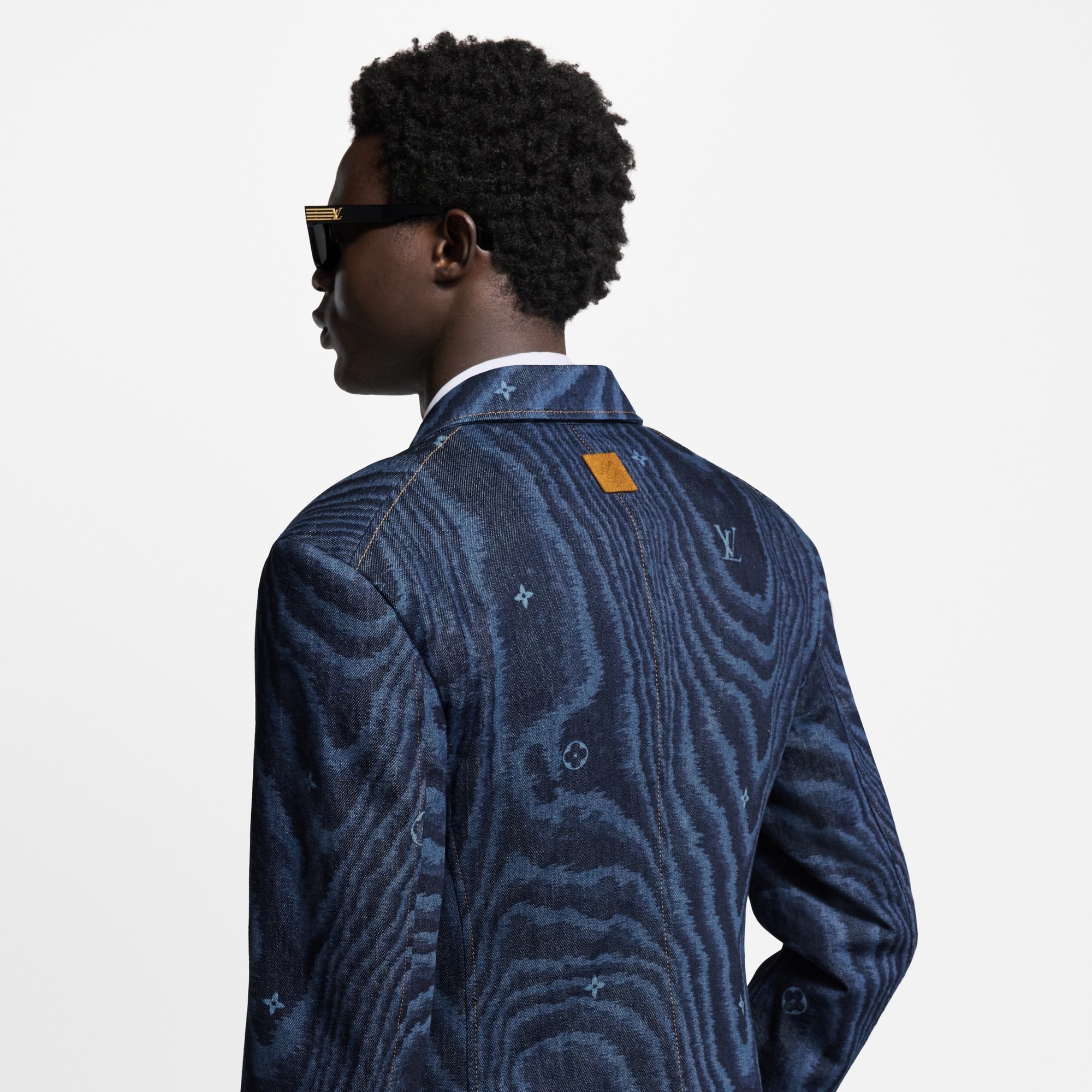 Tailored Double-Breasted Denim Jacket - 5