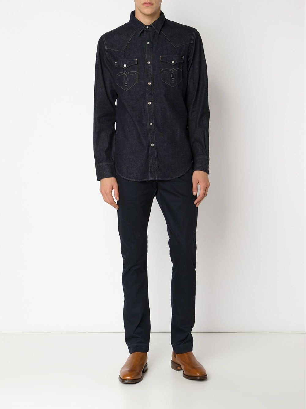 denim western shirt - 2