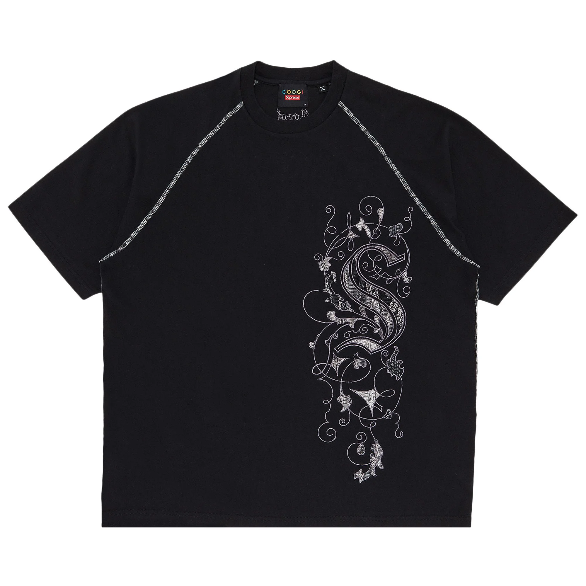 Supreme x Coogi Raglan Short-Sleeve Top 'Black' - 1