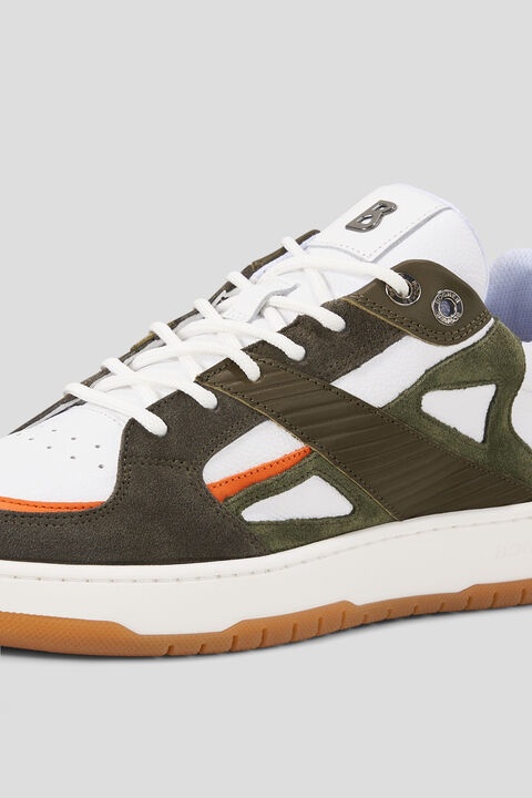 Los Angeles Sneakers in Olive green/Orange/White - 4