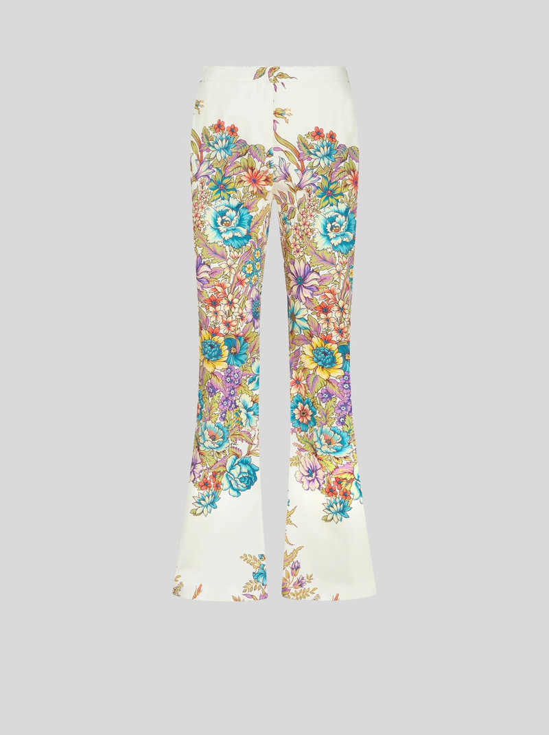 TROUSERS WITH MULTICOLOURED BOUQUET PRINT 1