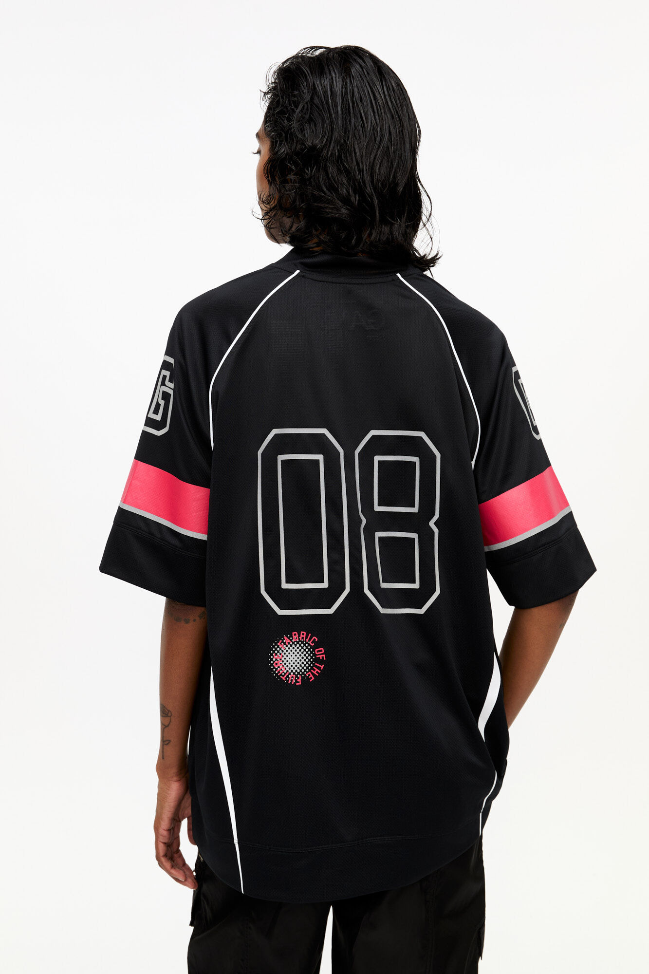 BLACK FUTURE MESH OVERSIZED T-SHIRT - 5