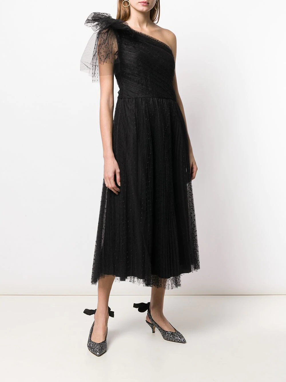 one-shoulder tulle dress - 3