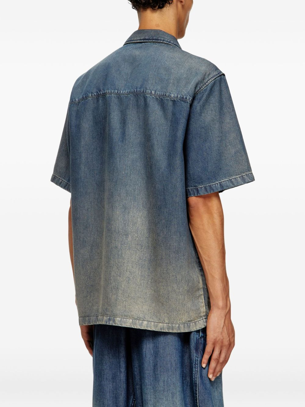 D-Nabil-S3 point-collar denim shirt - 4