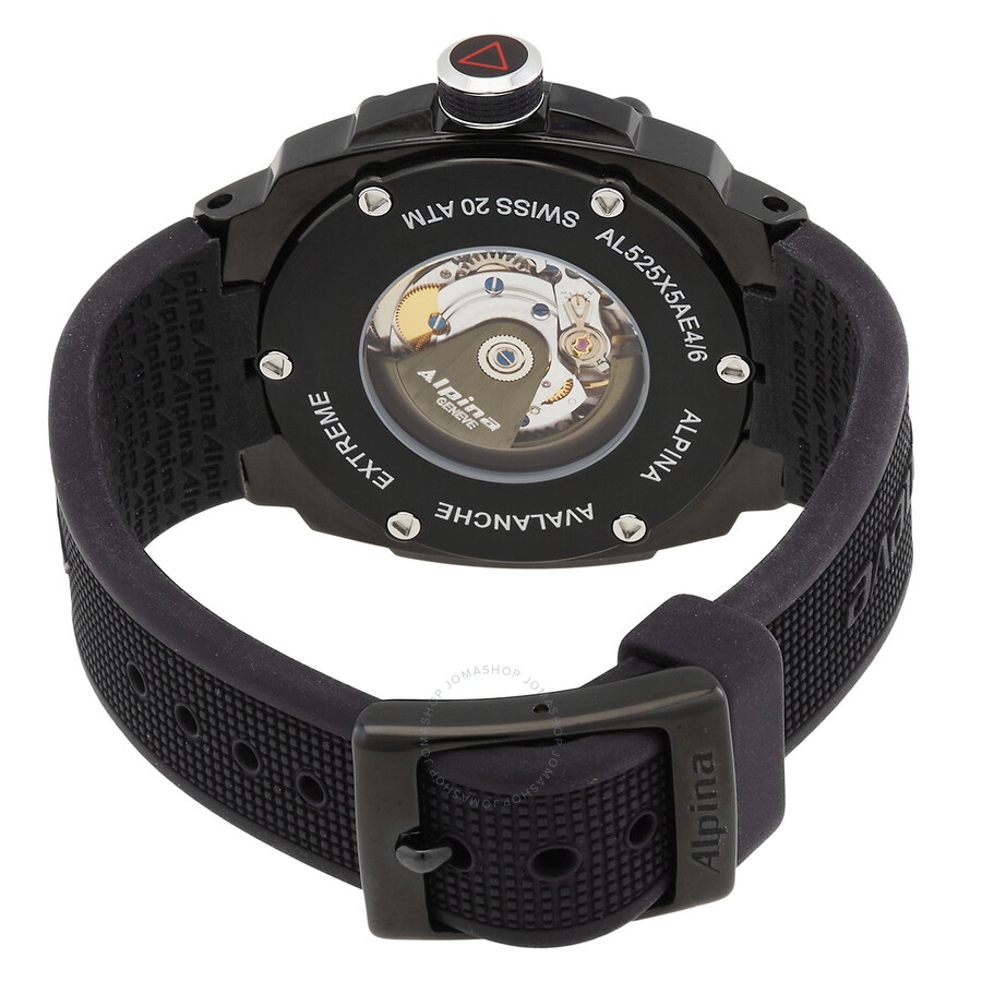 Alpina - Alpina Adventure Extreme Black Dial Black Rubber Strap Men's Watch AL525BB5FBAE6 - 3