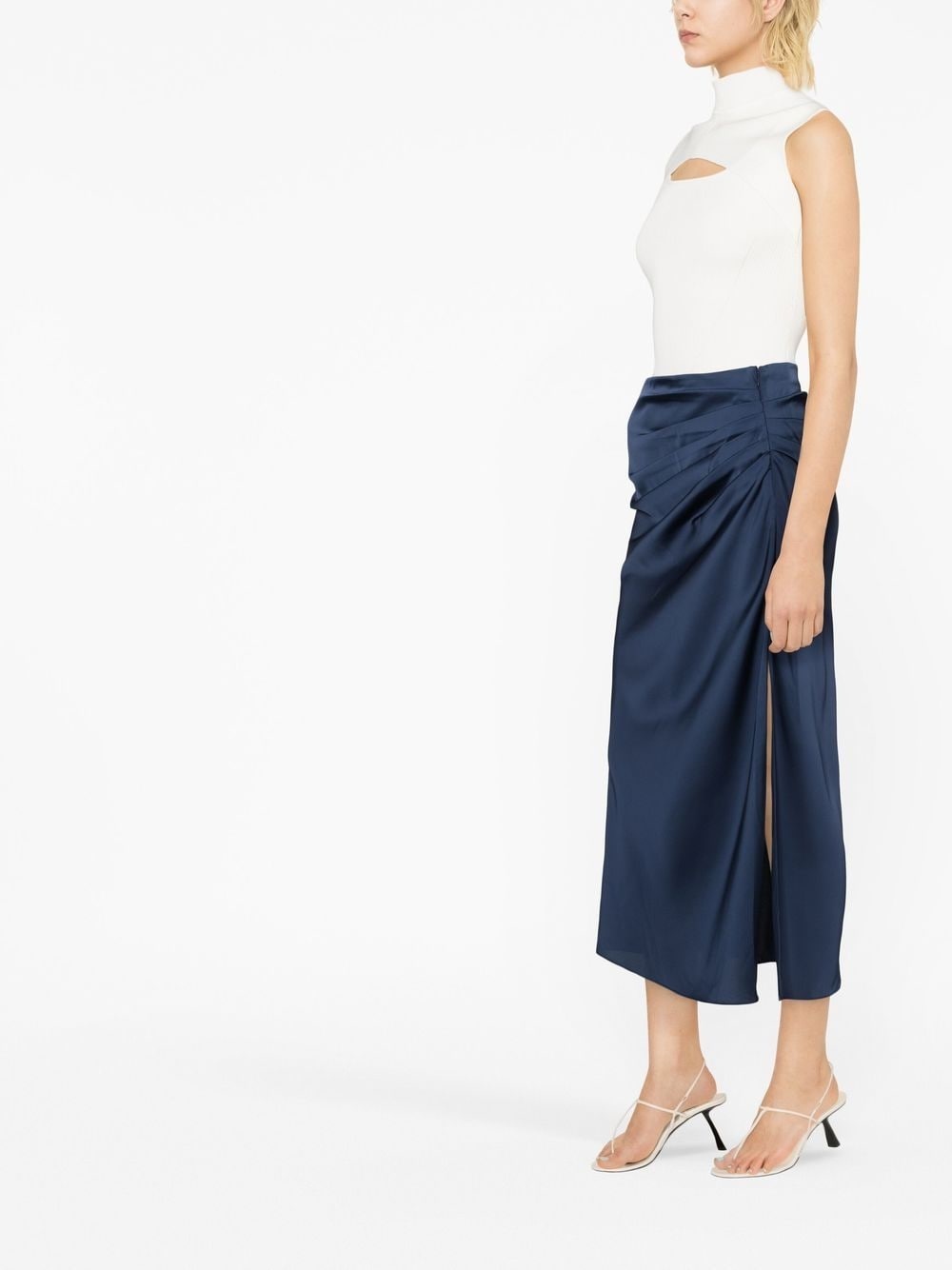 Marguerite ruched midi skirt - 3