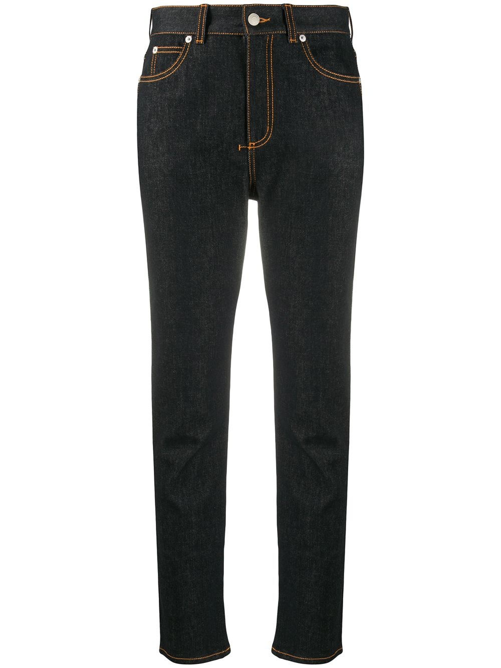 High-rise cropped denim jeans - 1