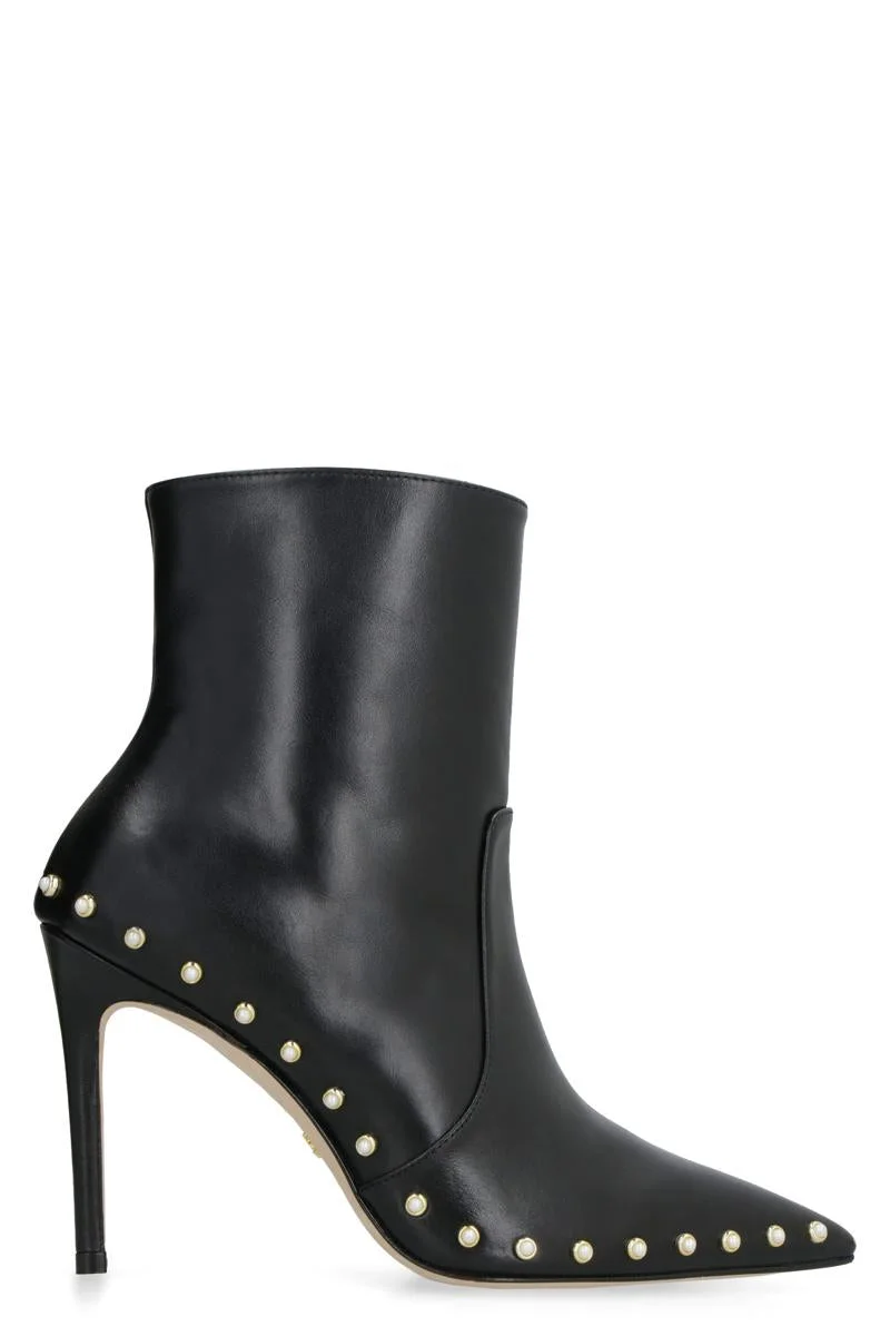 STUART WEITZMAN STUART LEATHER POINTY-TOE ANKLE BOOTS - 1