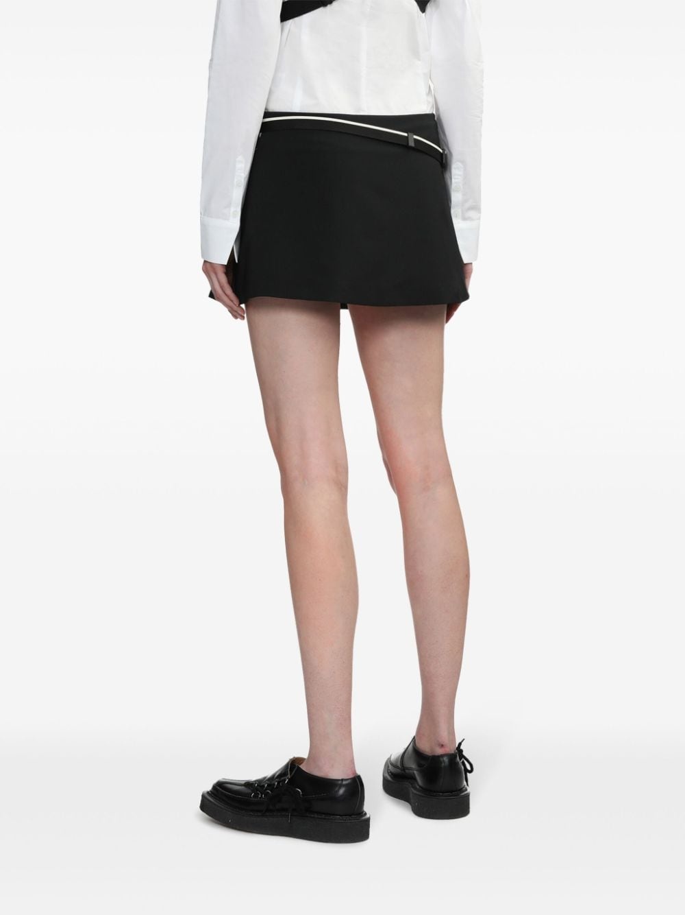 panelled low-rise miniskirt - 3