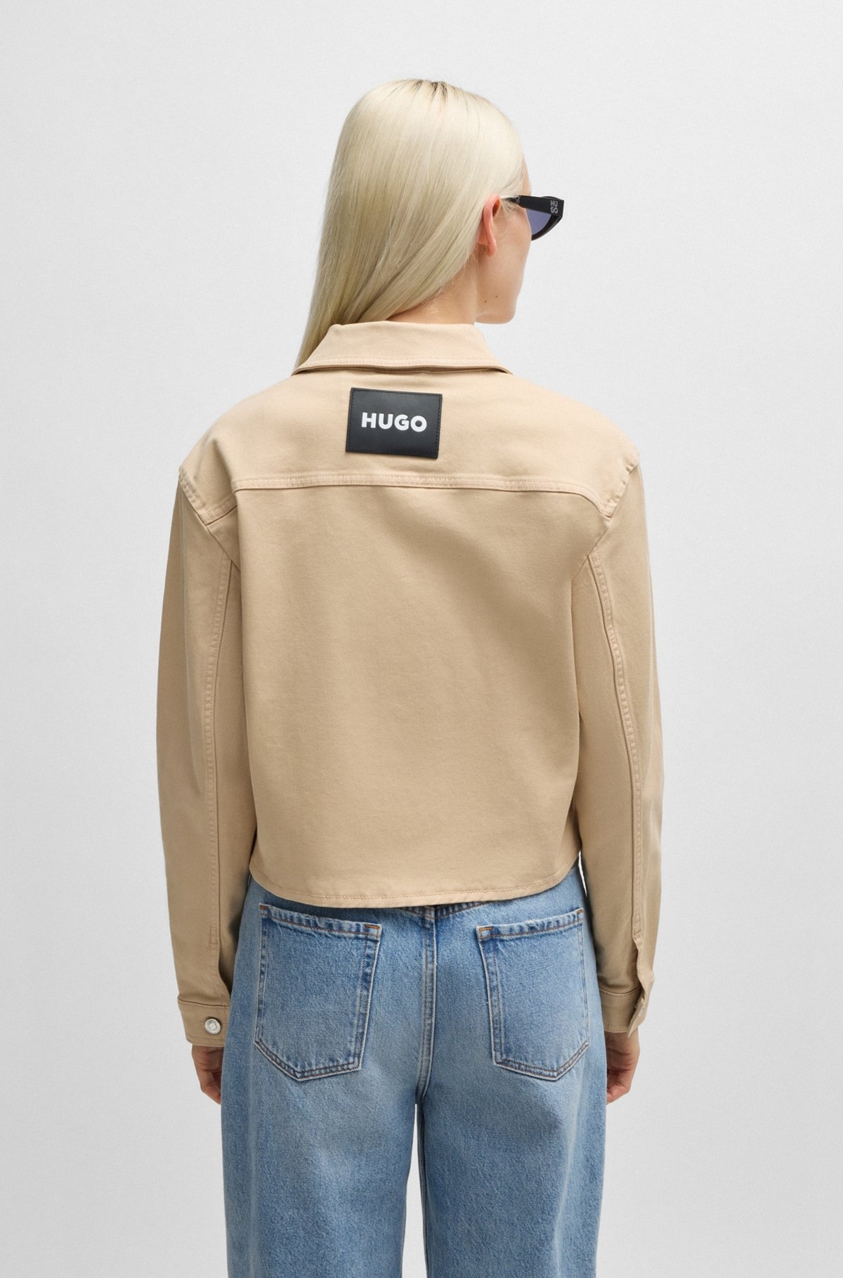 OVERSIZE-FIT JACKET IN STRETCH-COTTON TWILL - 4