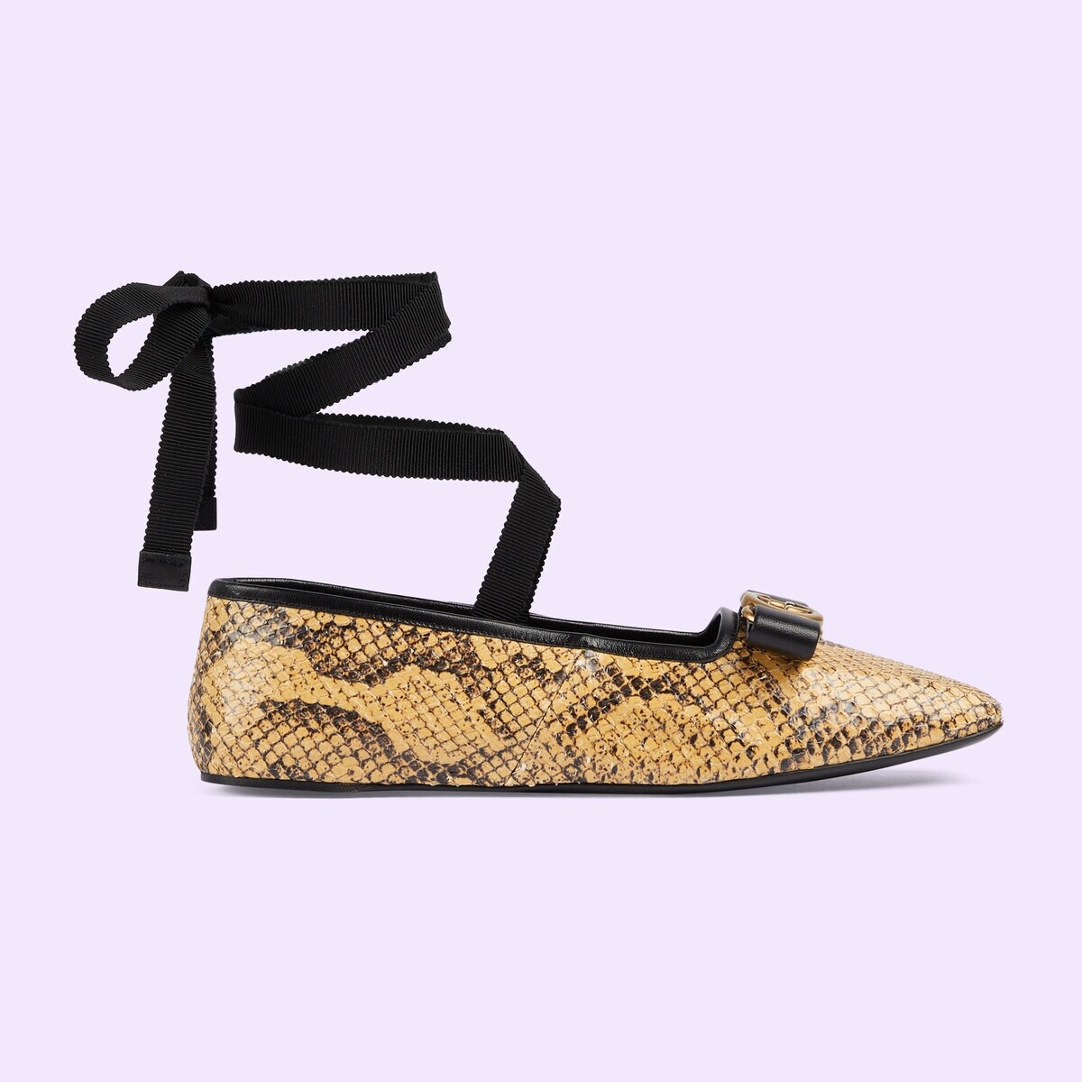 Women's python ballet flat - 1