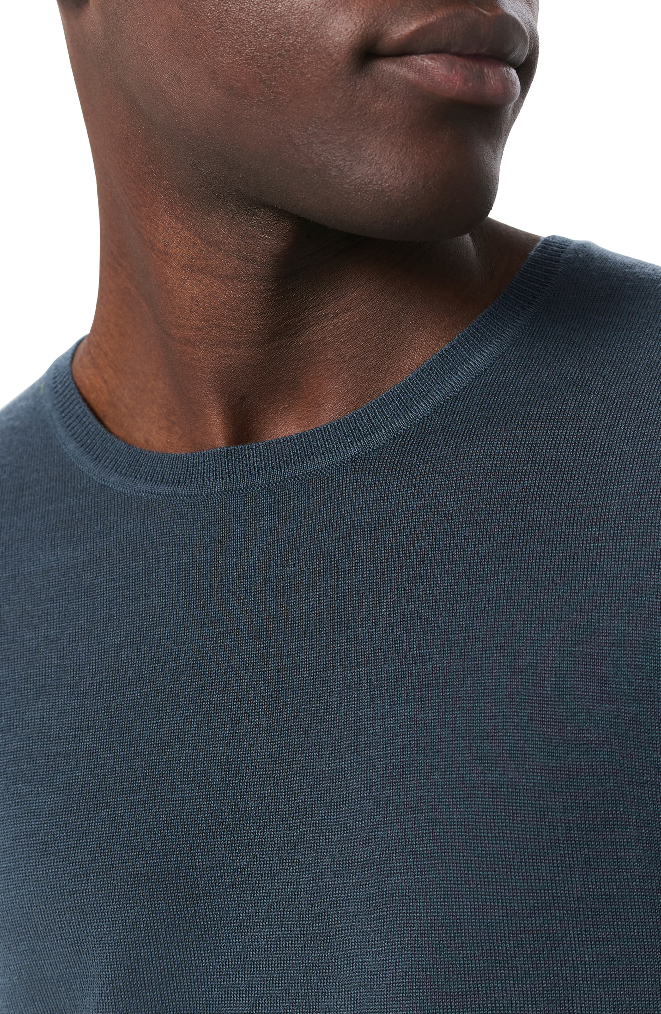 rag & bone Aulton Wool Blend T-Shirt in Blue at Nordstrom - 4