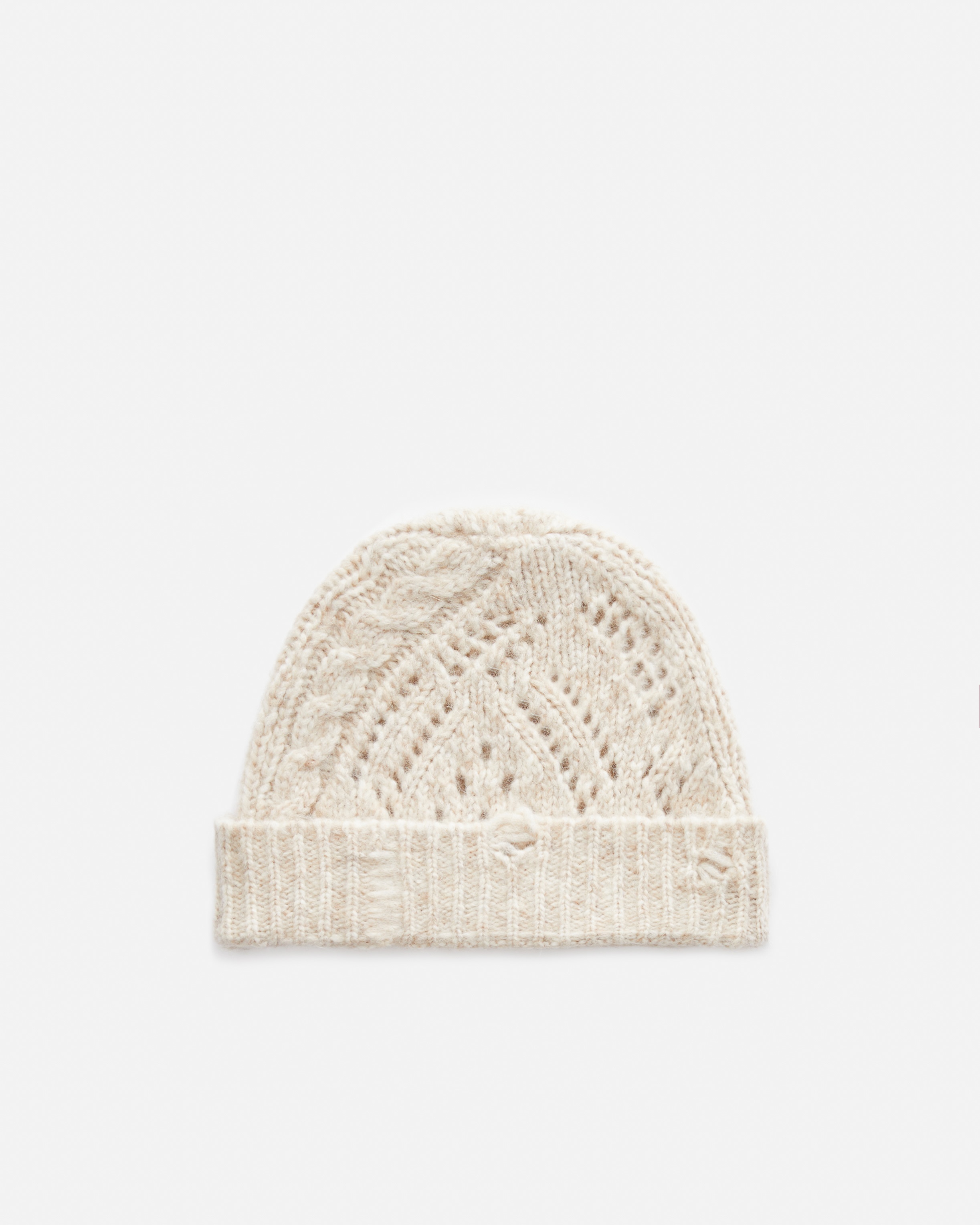 MIXED-STITCH WOOL-BLEND BEANIE - 2