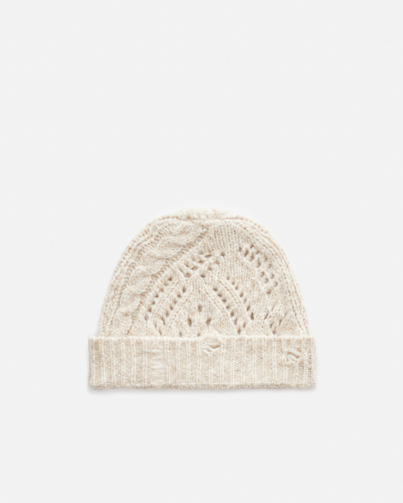 PINKO MIXED-STITCH WOOL-BLEND BEANIE outlook