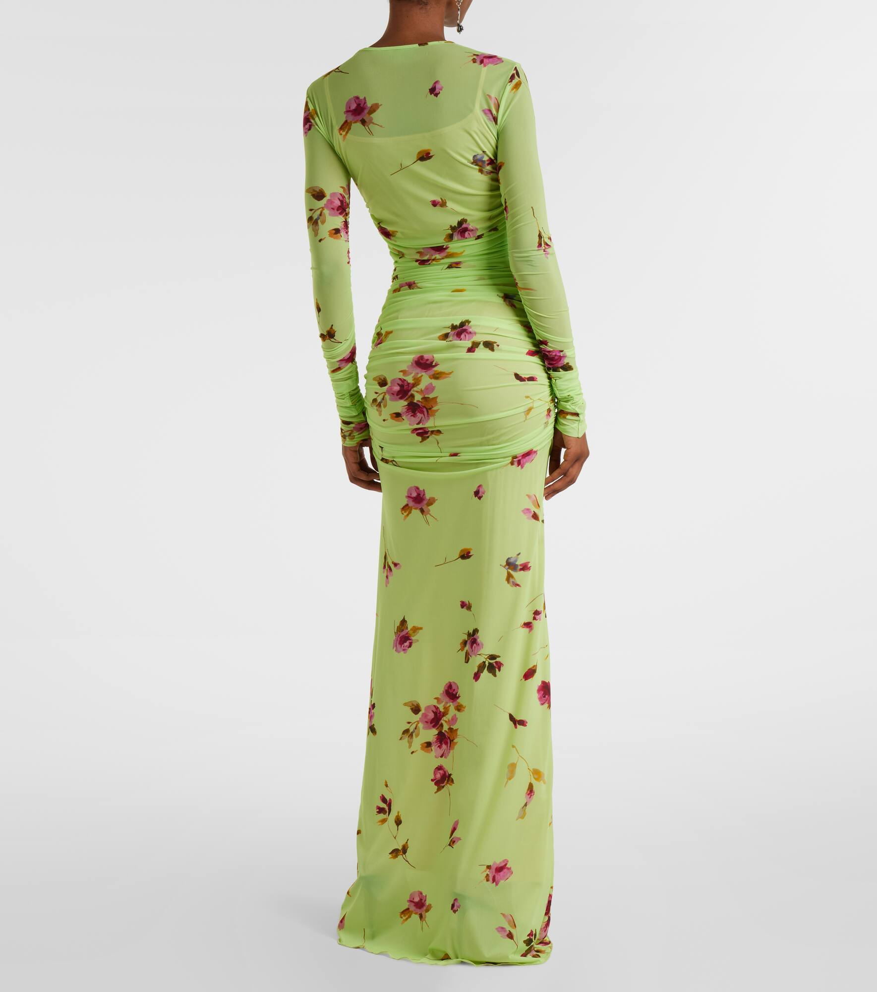 Floral jersey maxi dress - 3
