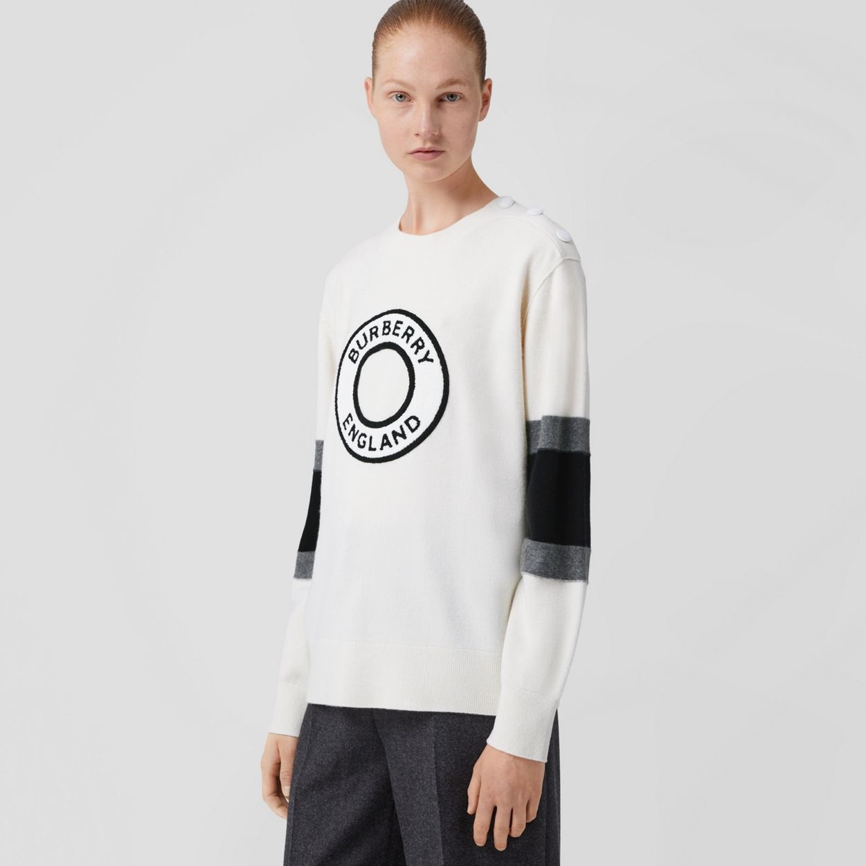 Logo Graphic Appliqué Wool Cashmere Sweater - 2