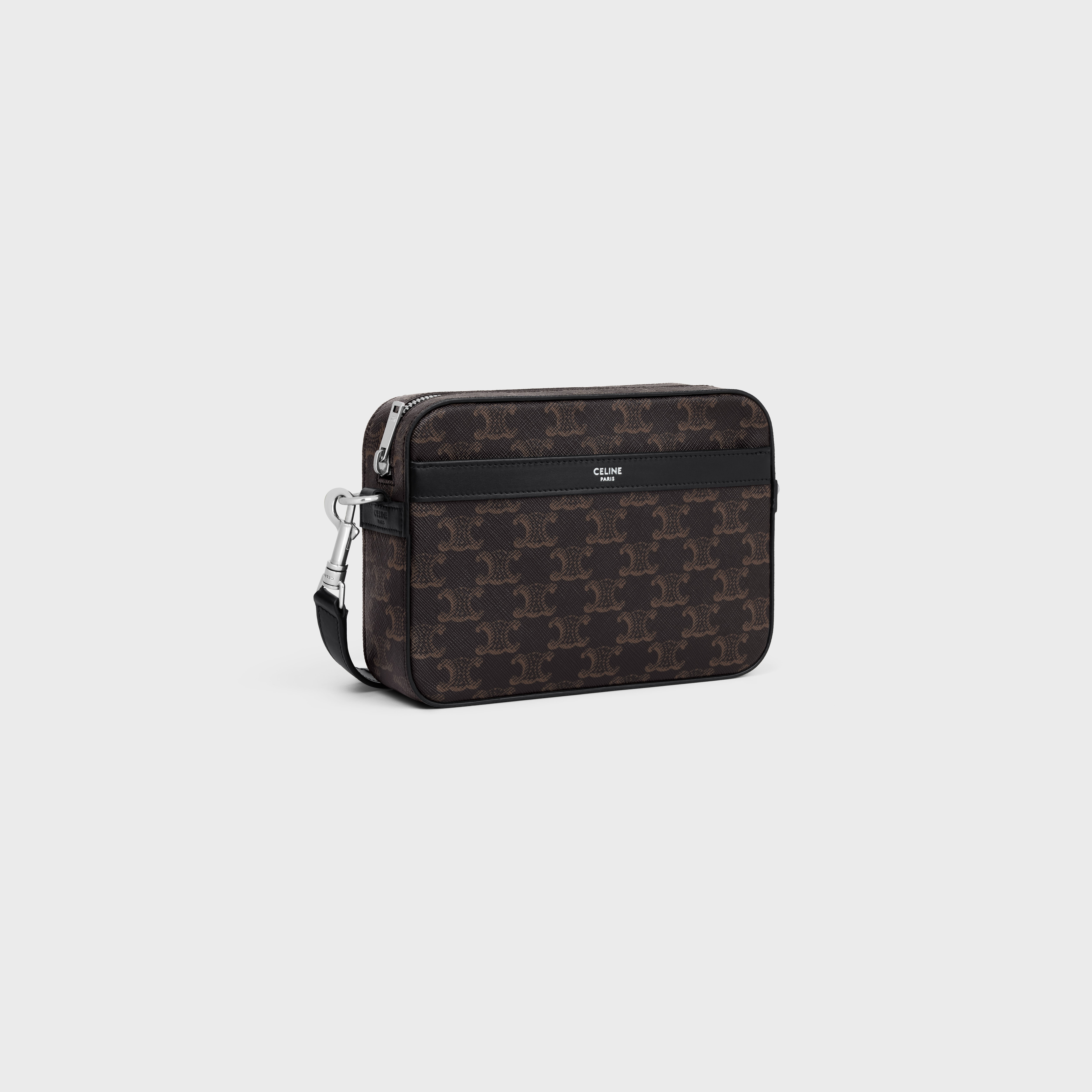 CELINE｜ (SMALL MESSENGER in TRIOMPHE CANVAS AND CALFSKI CELINE SMALL MESSENGER in TRIOMPHE CANVAS AND CALFSKIN