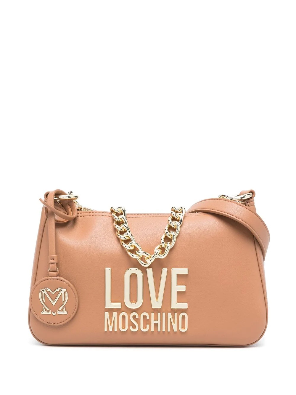 logo-lettering leather shoulder bag - 1