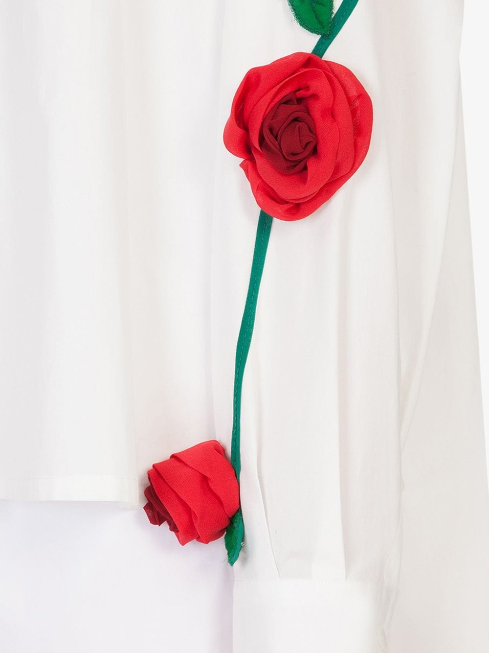 rose-embroidered shirt - 5