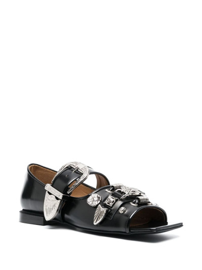 TOGA PULLA buckle-fastening open-toe ballerina shoes outlook