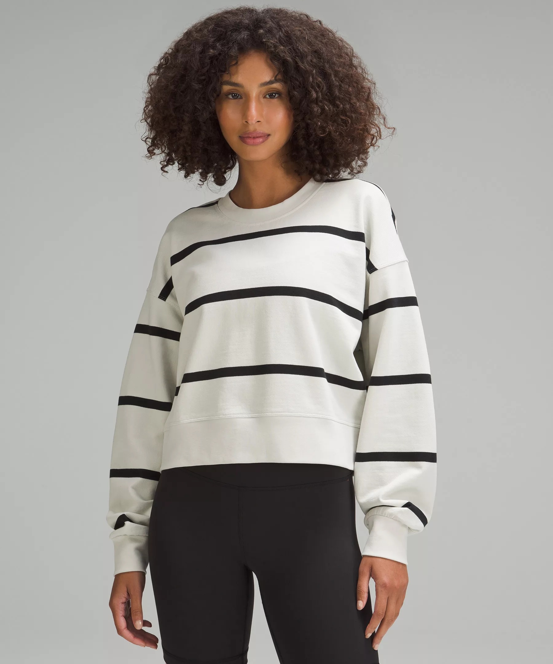 Perfectly Oversized Cropped Crew *Stripe - 1