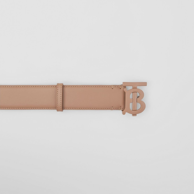 Burberry Matte Monogram Motif Leather Belt outlook
