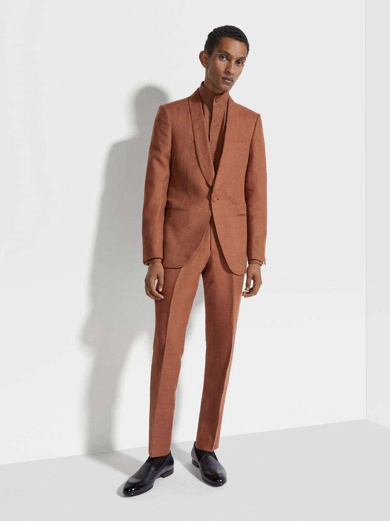 DARK FOLIAGE OASI LINO PANTS 3