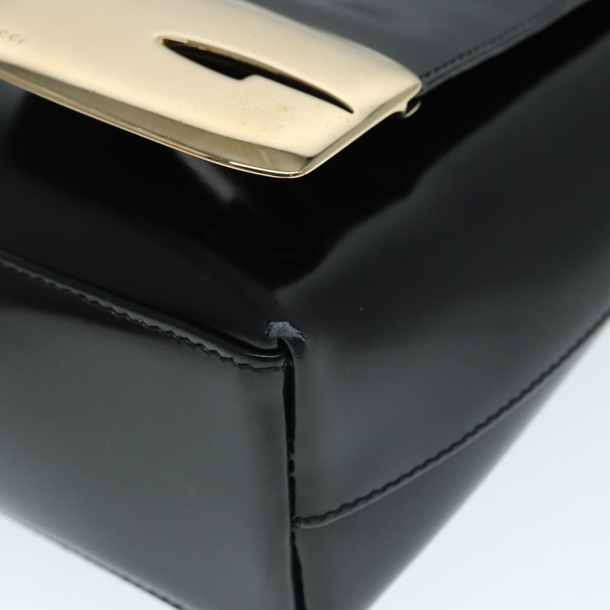 GUCCI Tote Bag Patent Leather Black Silver 002 8754 002 8754 - 11