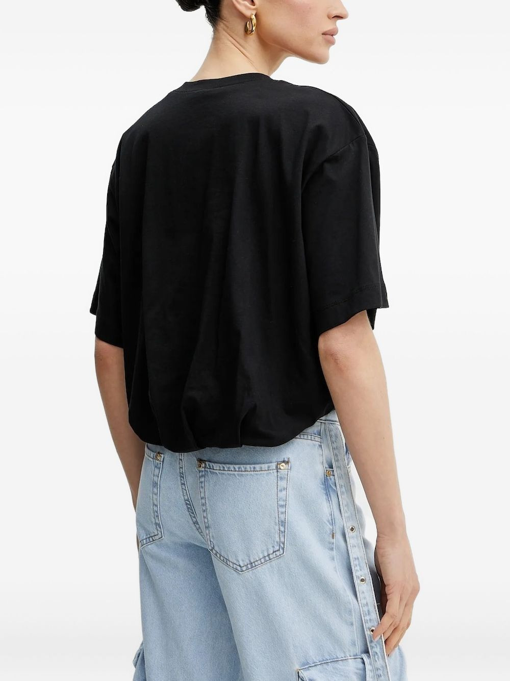 logo-embroidered top - 2