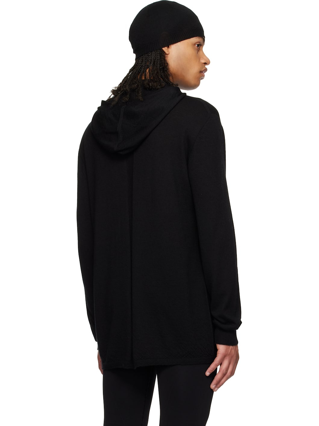 Black Hollywood Oversized LS Hoodie - 3