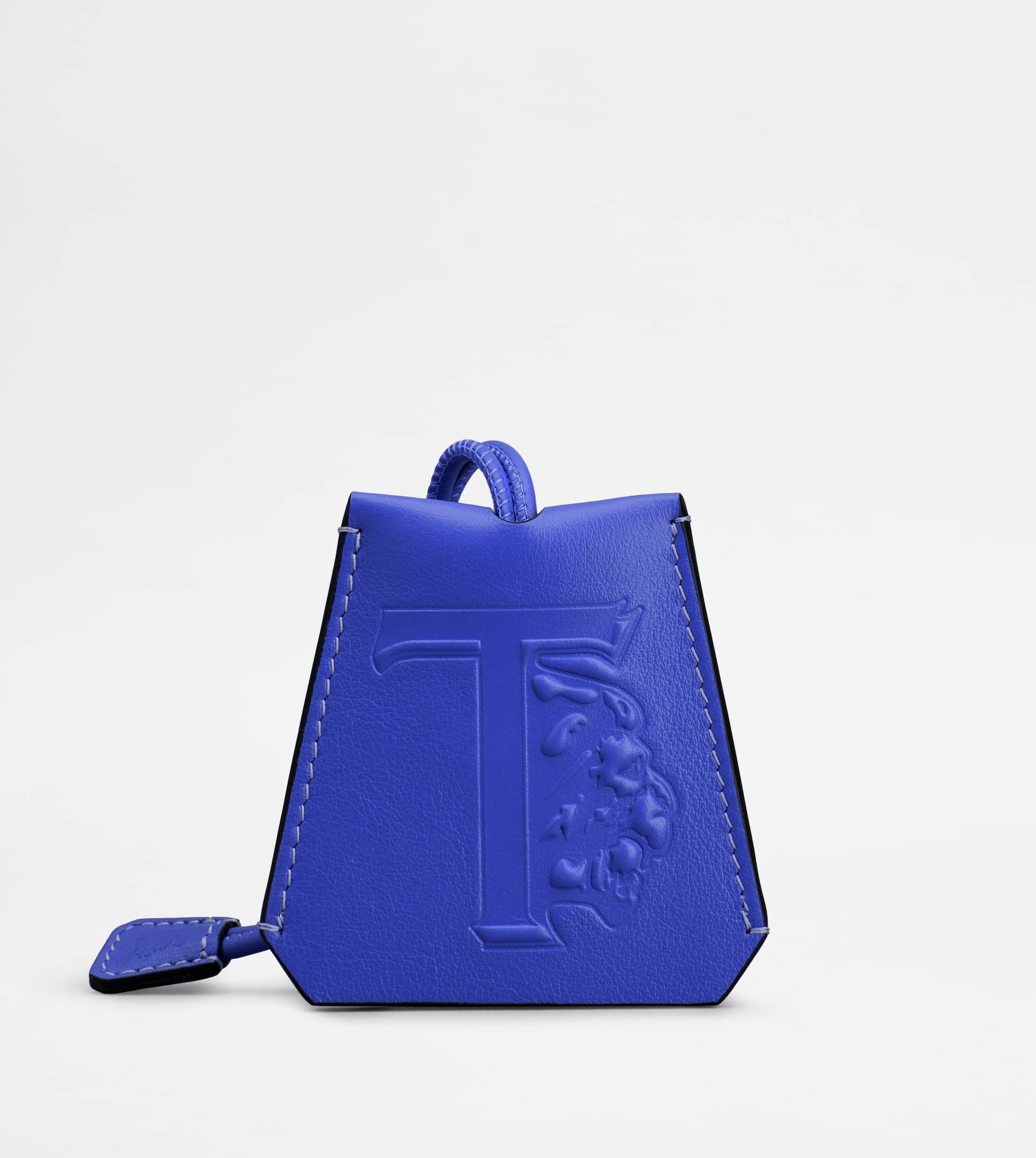 TOD'S NECK KEY HOLDER IN LEATHER - BLUE - 1