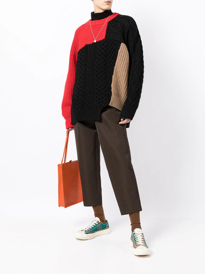 Kolor colour-block wool jumper outlook