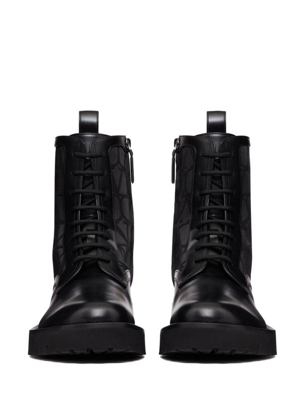 Toile Iconographe leather combat boots - 4