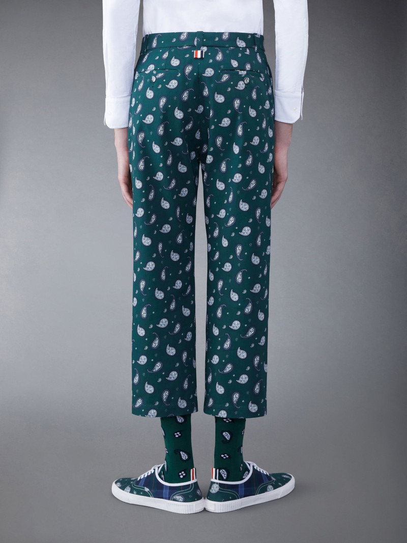 Thom Browne Unconstructed Straight Leg Single Welt Pocket Trouser in Medium Paisley Printed Canvas outlook