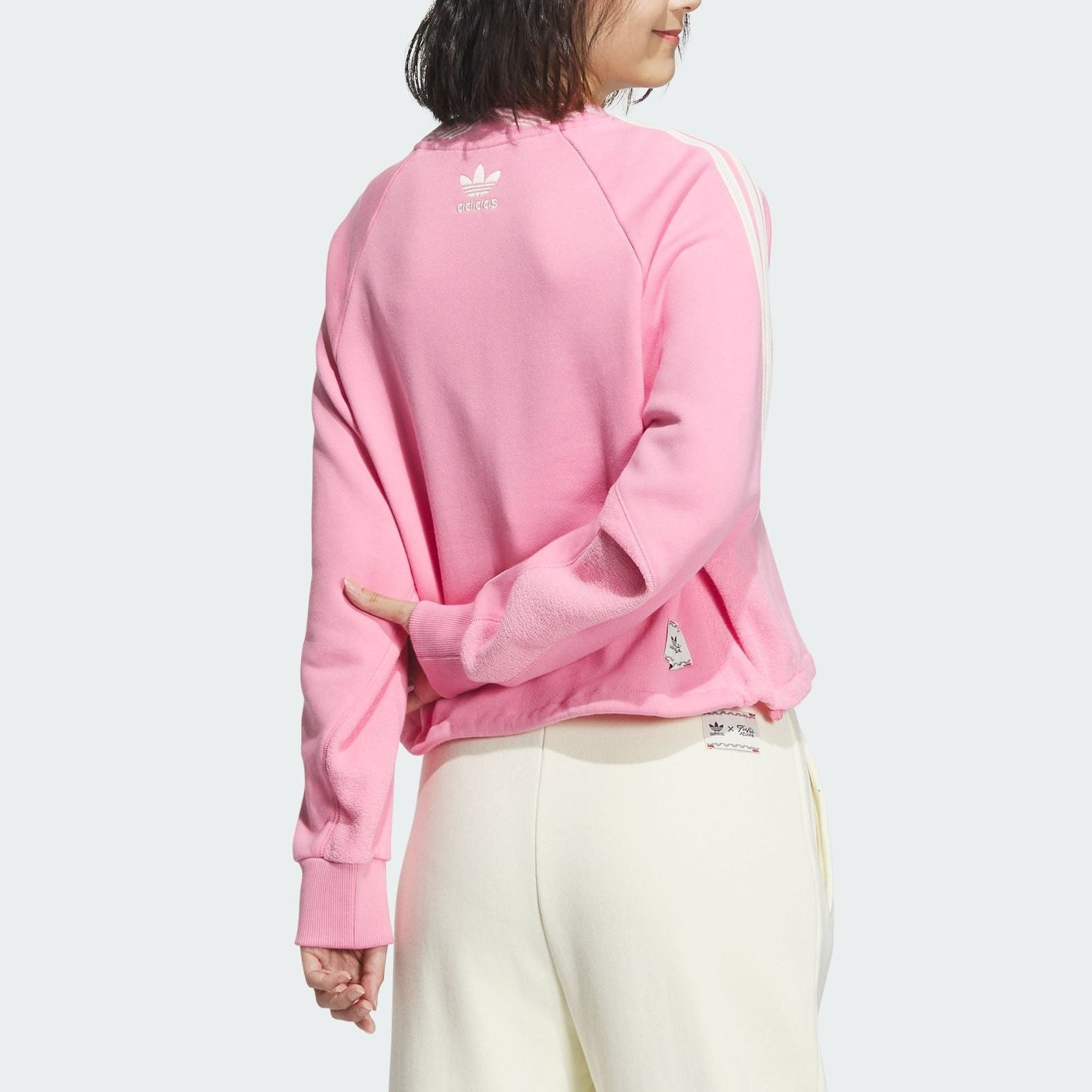 (WMNS) adidas Originals Crew Neck Sweatshirt 'Pink' IX4229 - 5