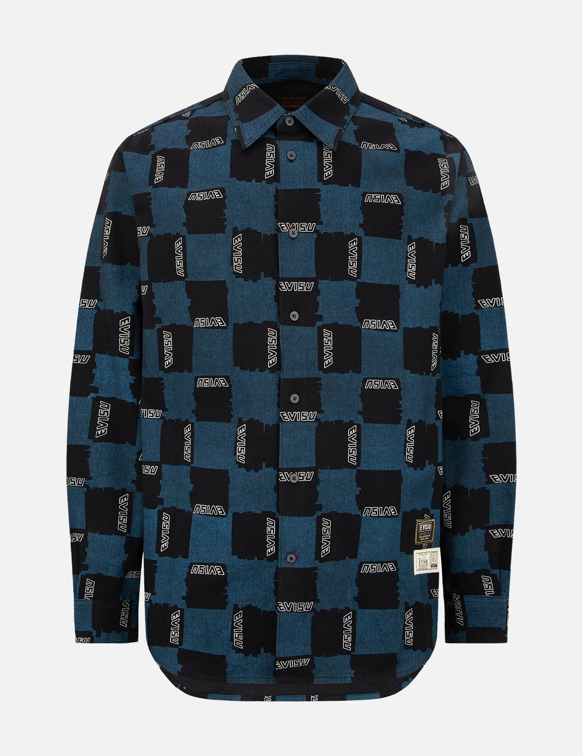 ALLOVER CHECK PATTERN PRINT OXFORD SHIRT - 1